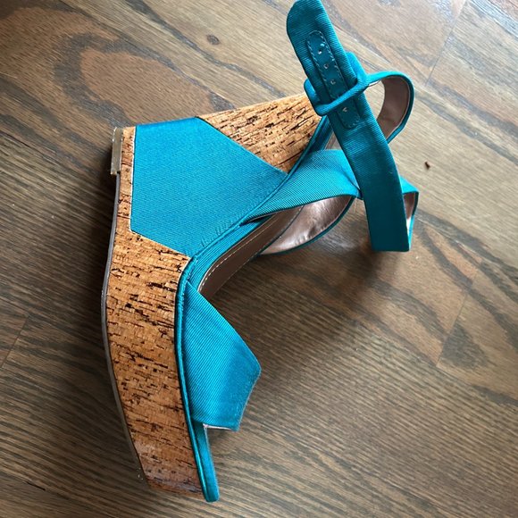 BCBGeneration Blue Wedges - Picture 3 of 8